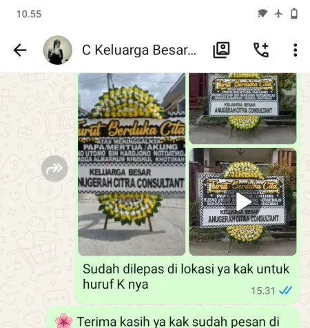 Pengiriman Papan Bunga Duka Muncul